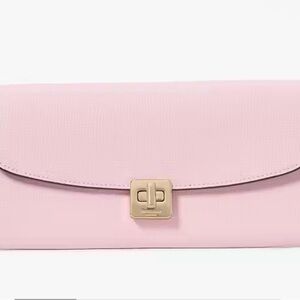 Kate Spade Pink Clutch with Gold Accent